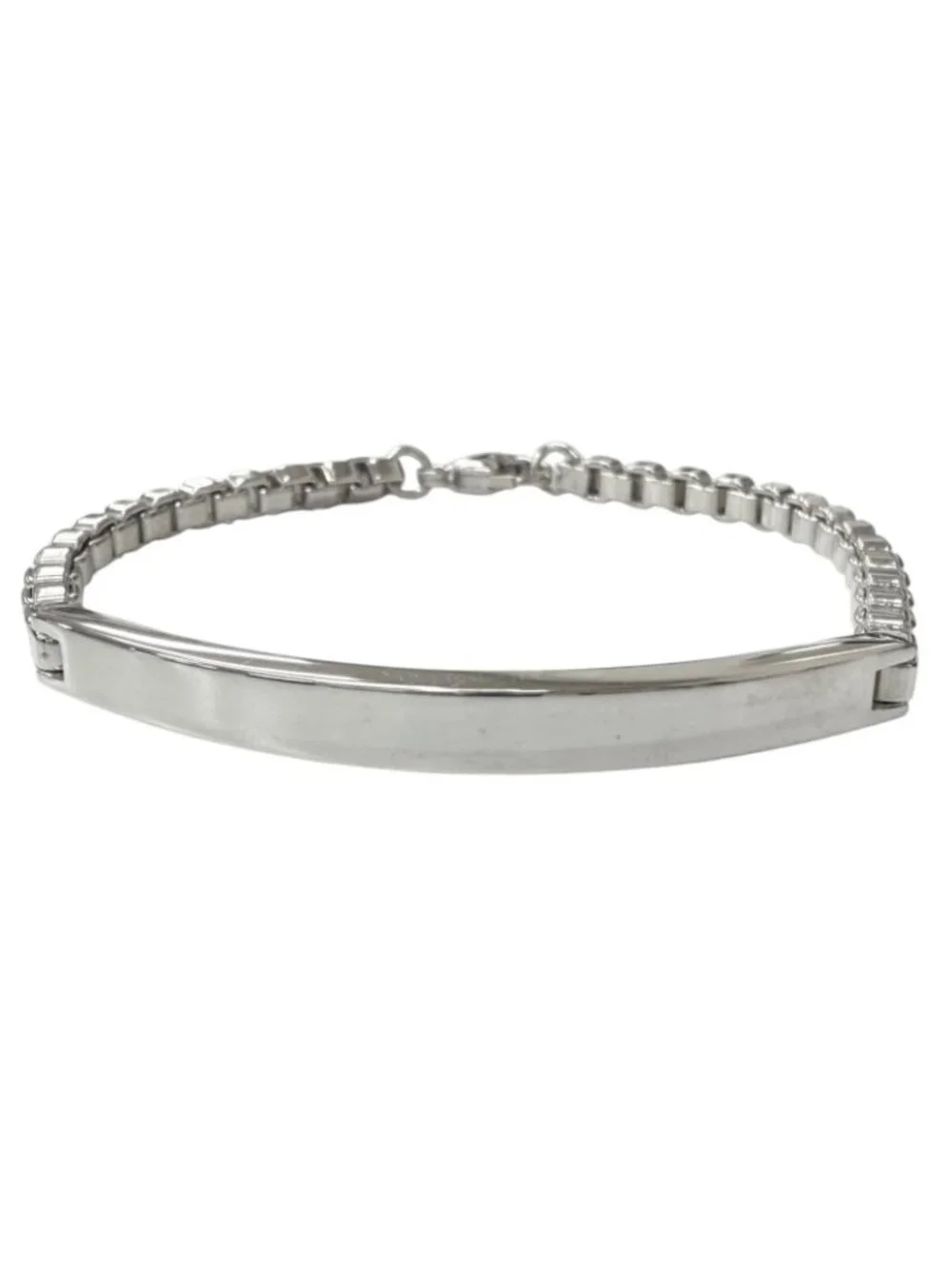 Tiffany & Co Venetian Link ID Bracelet Silver Bag Included